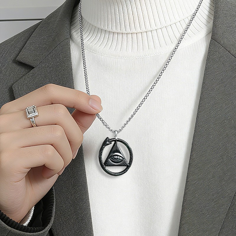 Vintage Necklace - Collier pendentif serpent en jadéite de
