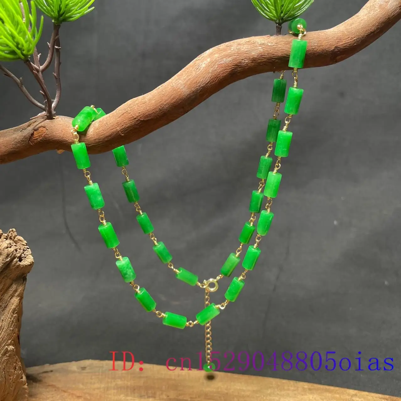 Collier de perles de Jade vert - Vintage Necklace avis et prix