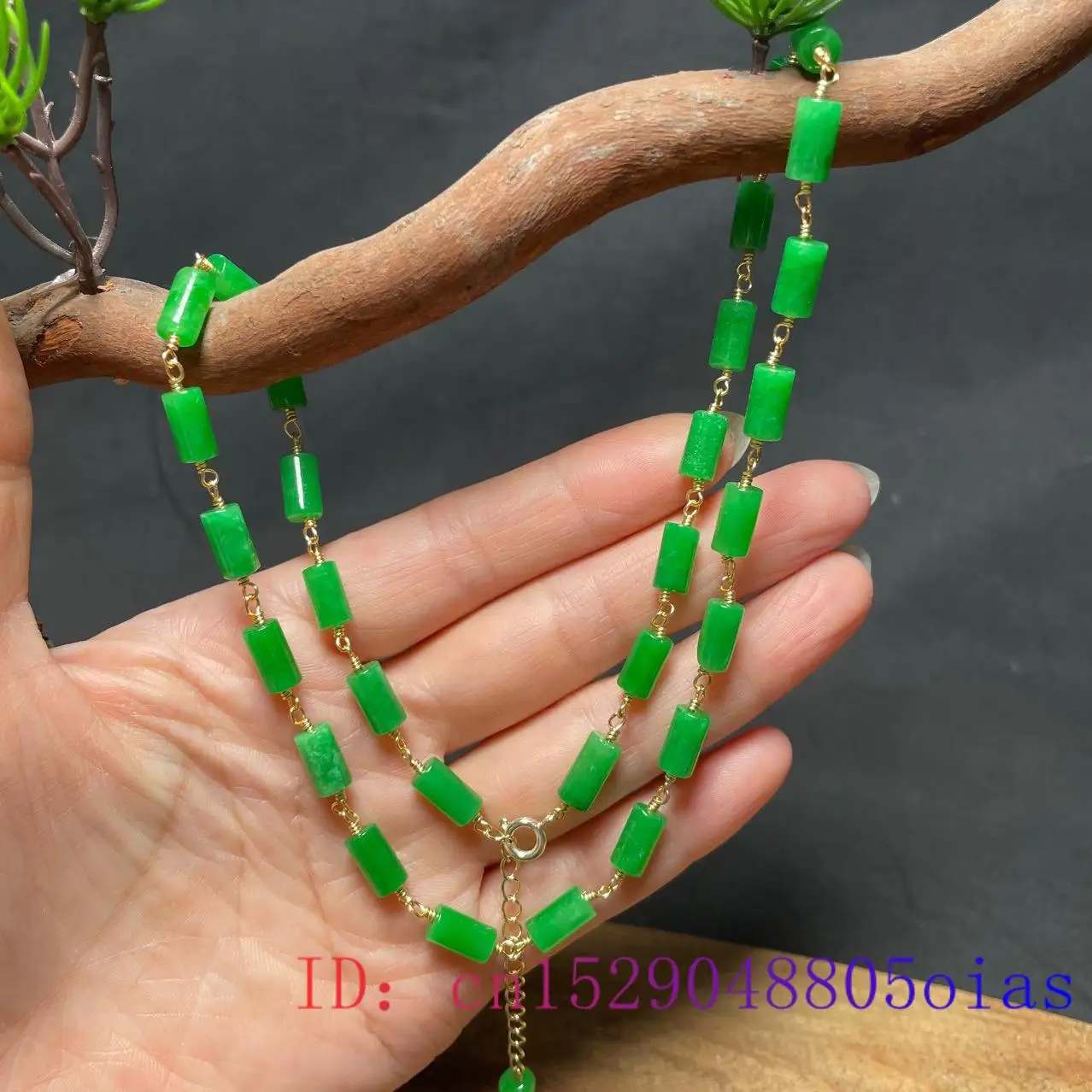 Collier de perles de Jade vert - Vintage Necklace avis et prix