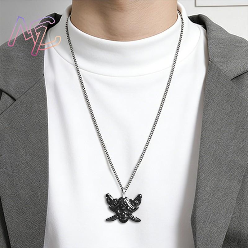 Collier pendentif crâne en jad - Vintage Necklace avis et prix