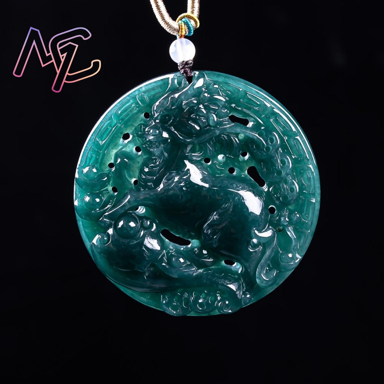 Collier pendentif Dragon en ja - Vintage Necklace avis et prix