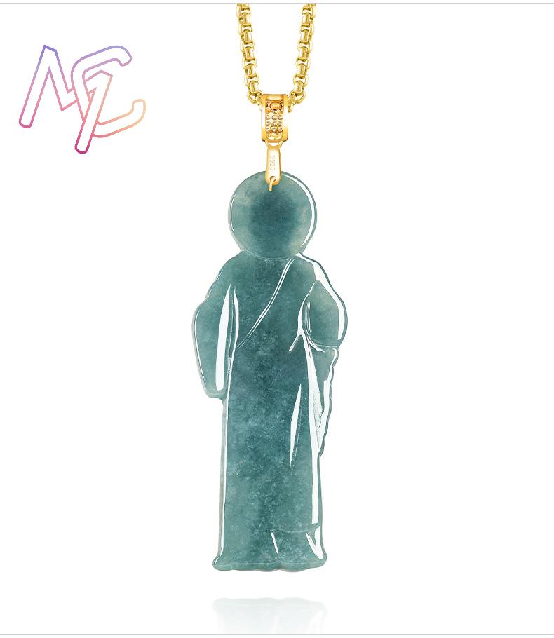 Myanmar jadéite St Jude penden - Vintage Necklace avis et prix