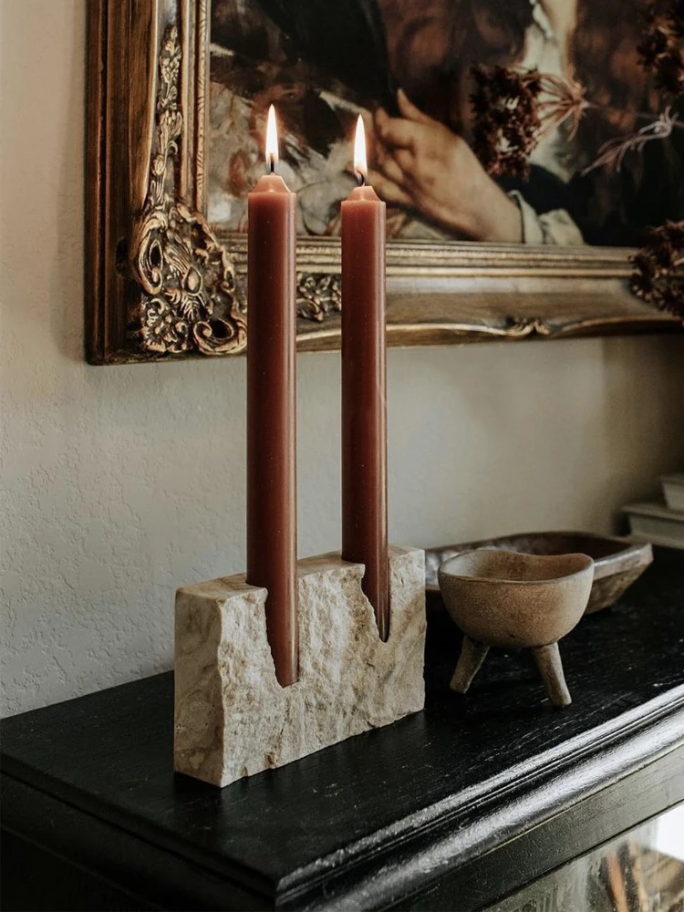 Porte-bougie en marbre à 2 tro - Vintage Collectible Marbles avis et prix