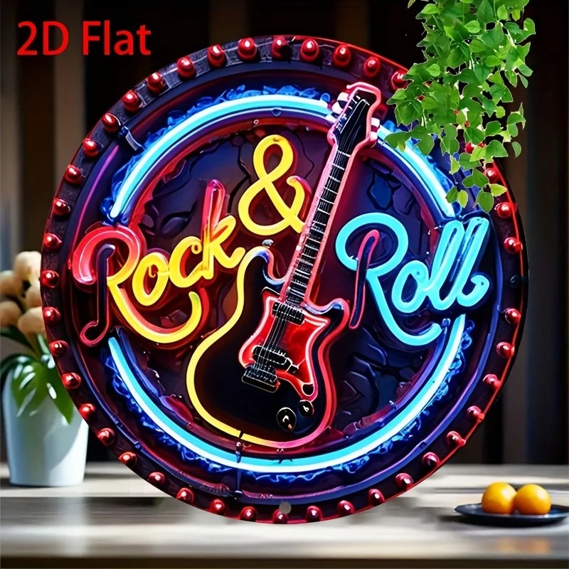Enseigne au néon vintage rock, - Vintage Collectible Plates avis et prix